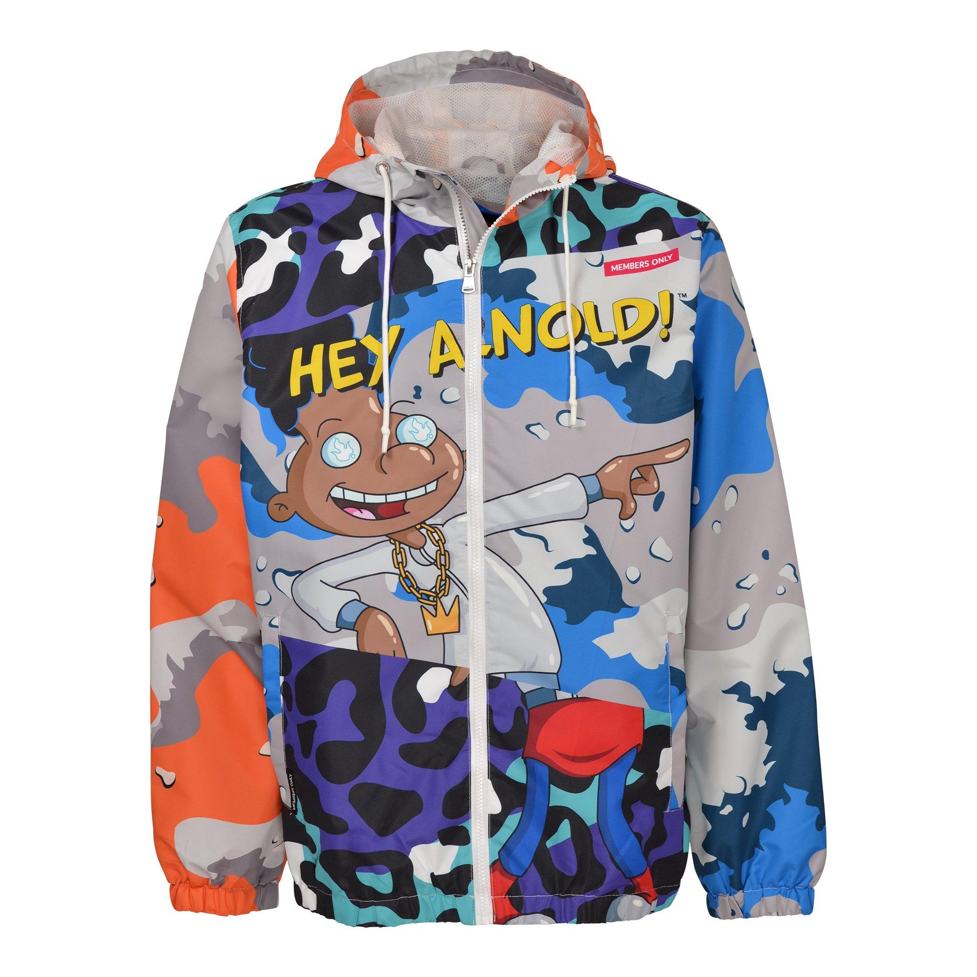 Members Only Men s Hey Arnold Windbreaker Jacket Multi Color